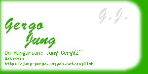 gergo jung business card